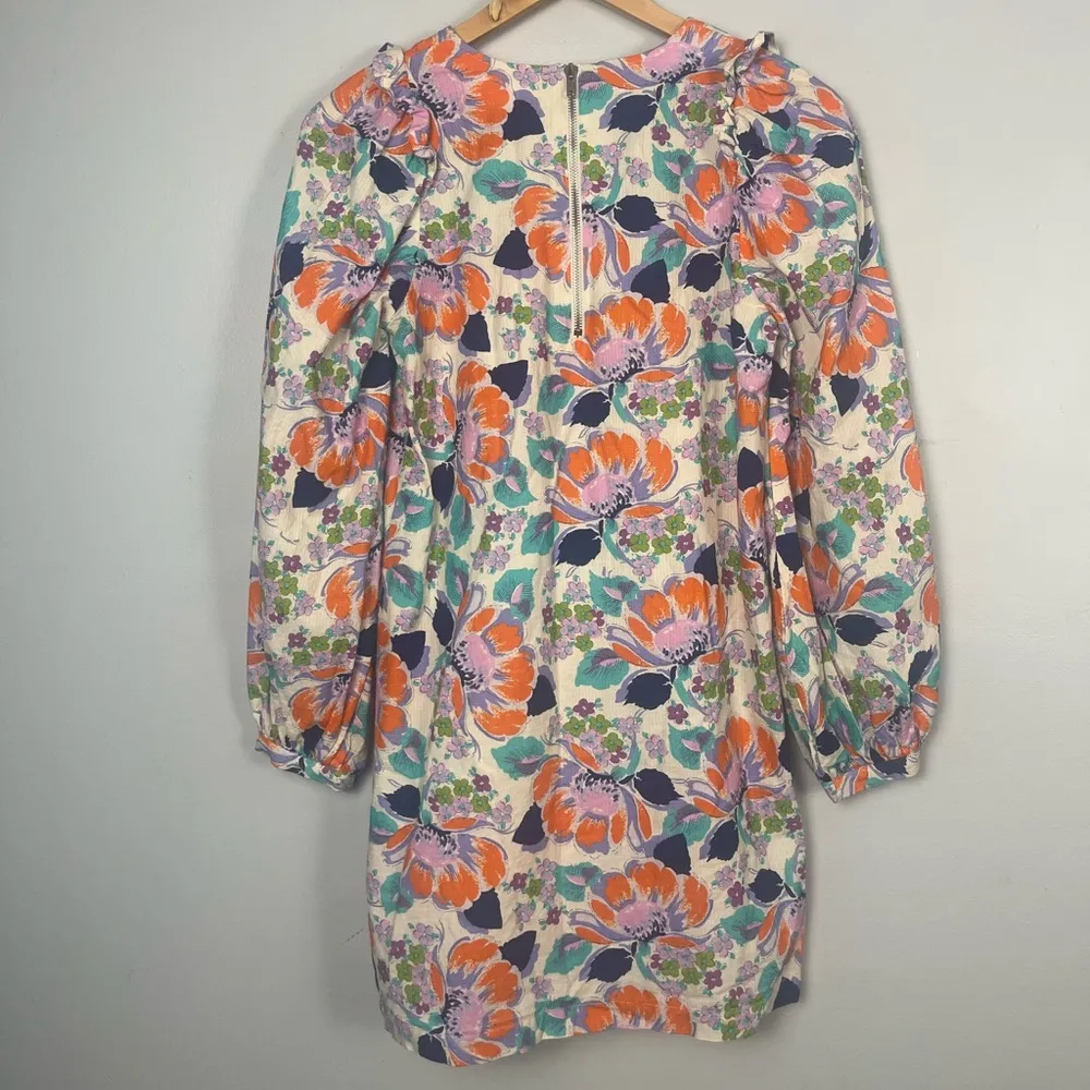 Cecile Copenhagen 1180 Mirna Dress bright multi color cotton Size Small Orange - Image 8