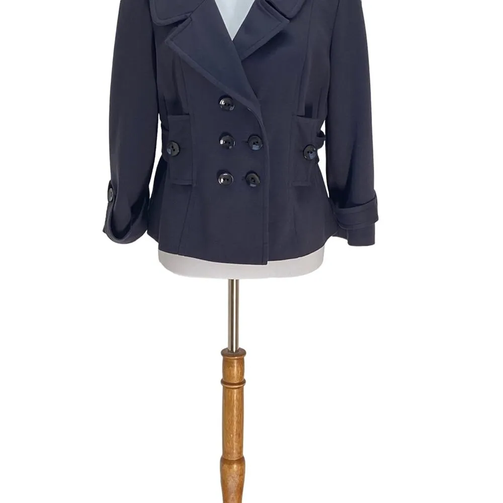 Sandro  Sportswear Peacoat Gray Size M Classic Stealth Wealth Preppy Quiet Luxury - Image 5