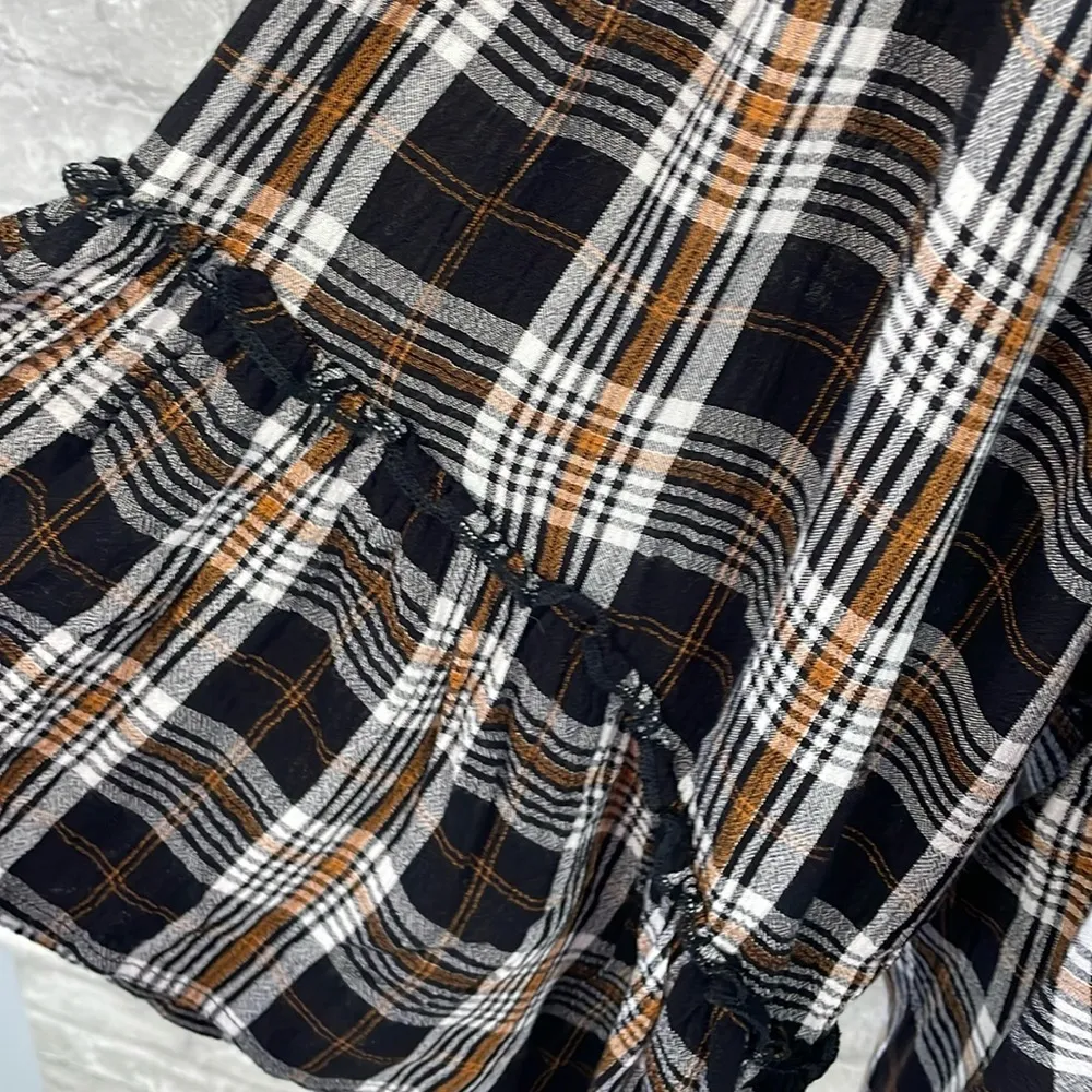 Maurices Plaid Kimono Sleeve Blouse - Image 3