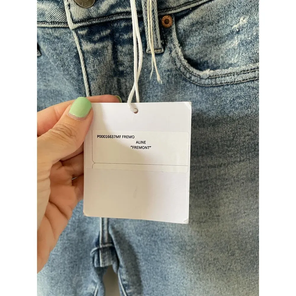 Pistola Aline High Rise Skinny Denim Jeans Light Blue Wash Size 26 NEW - Image 6