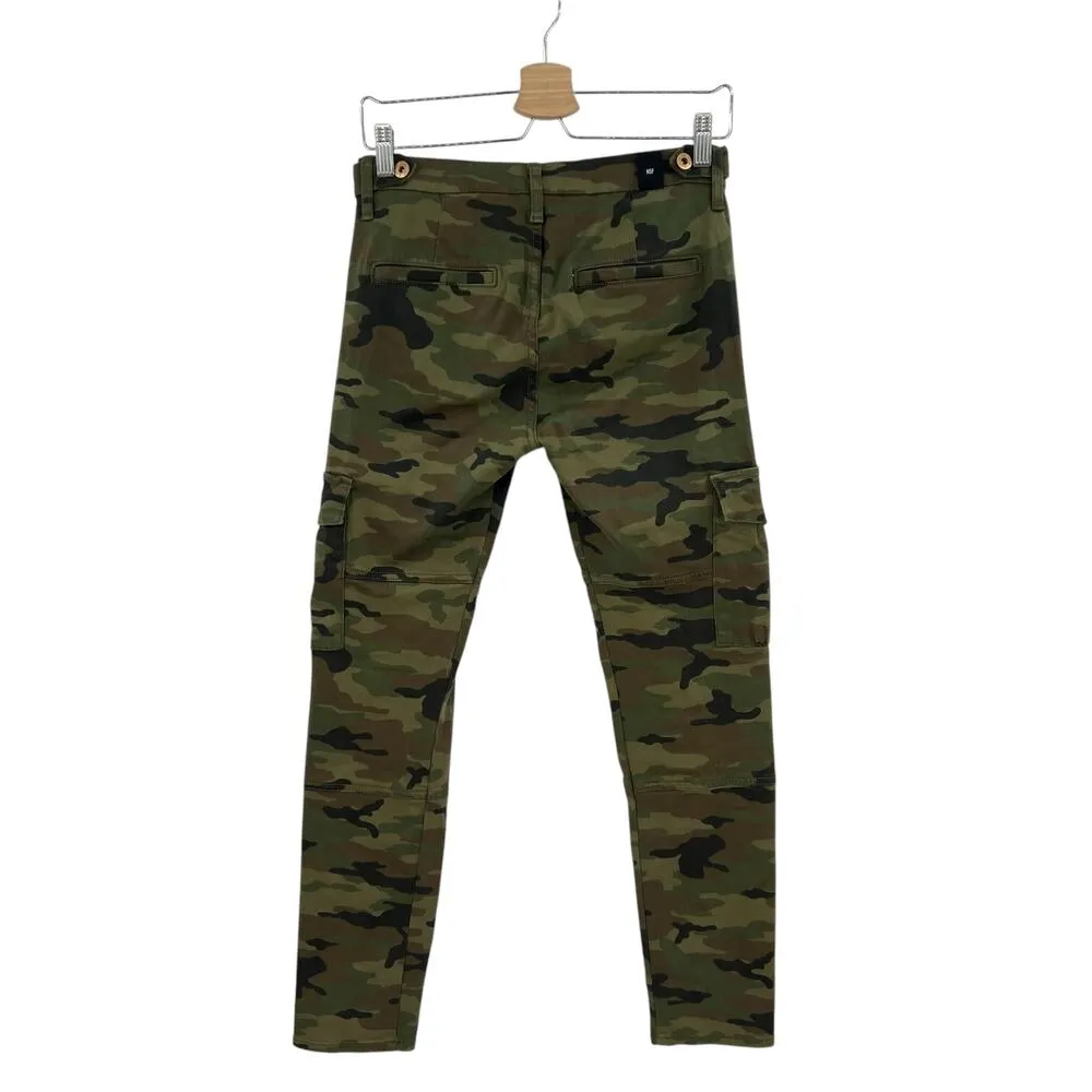 NSF Vincent Camo Skinny Leg Cargo Pant‎ Deep Olive Camo Print Green Size 26 - Image 8