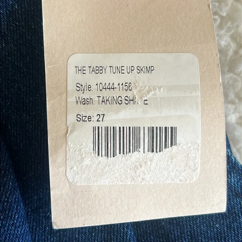 MOTHER The Tabby Tune Up Skimp Jeans‎ Taking Shape Wash Size 27 NWT Blue - Image 11