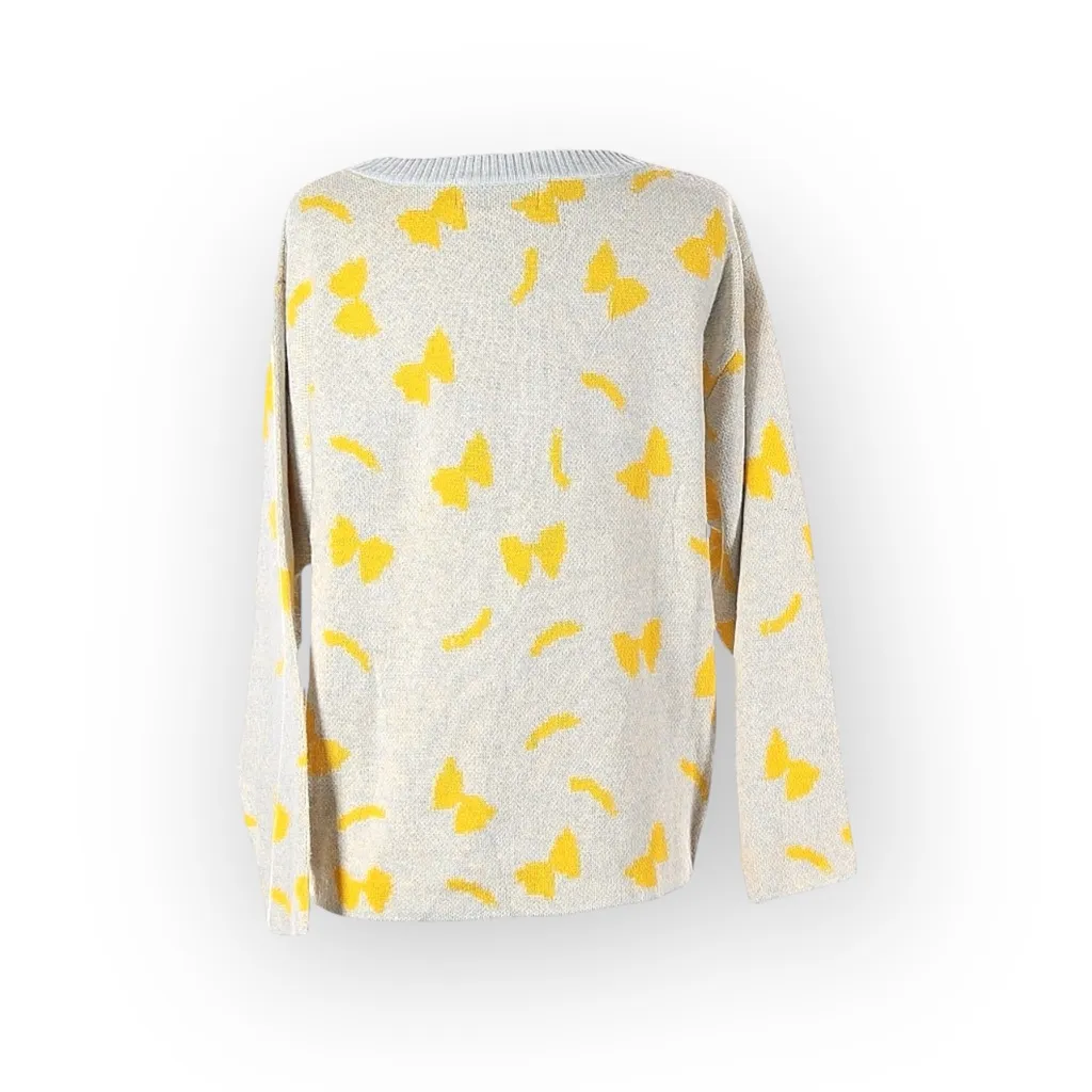 new Wildfox Couture  Pasta Delices  Vineyard Sweater  Blue Iris Intarsia  S - Image 7