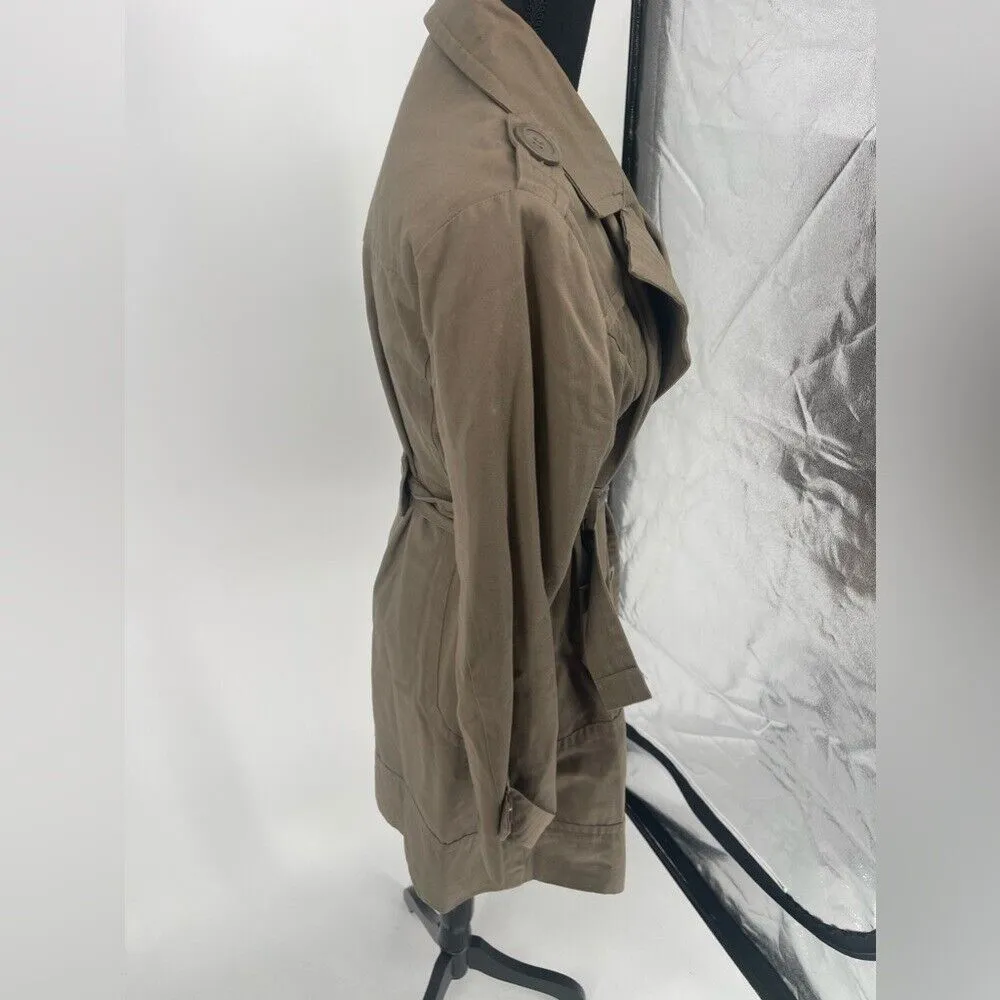 Women's trenchcoat extra large tan missing‎ two buttons Brown Size XL - Image 7