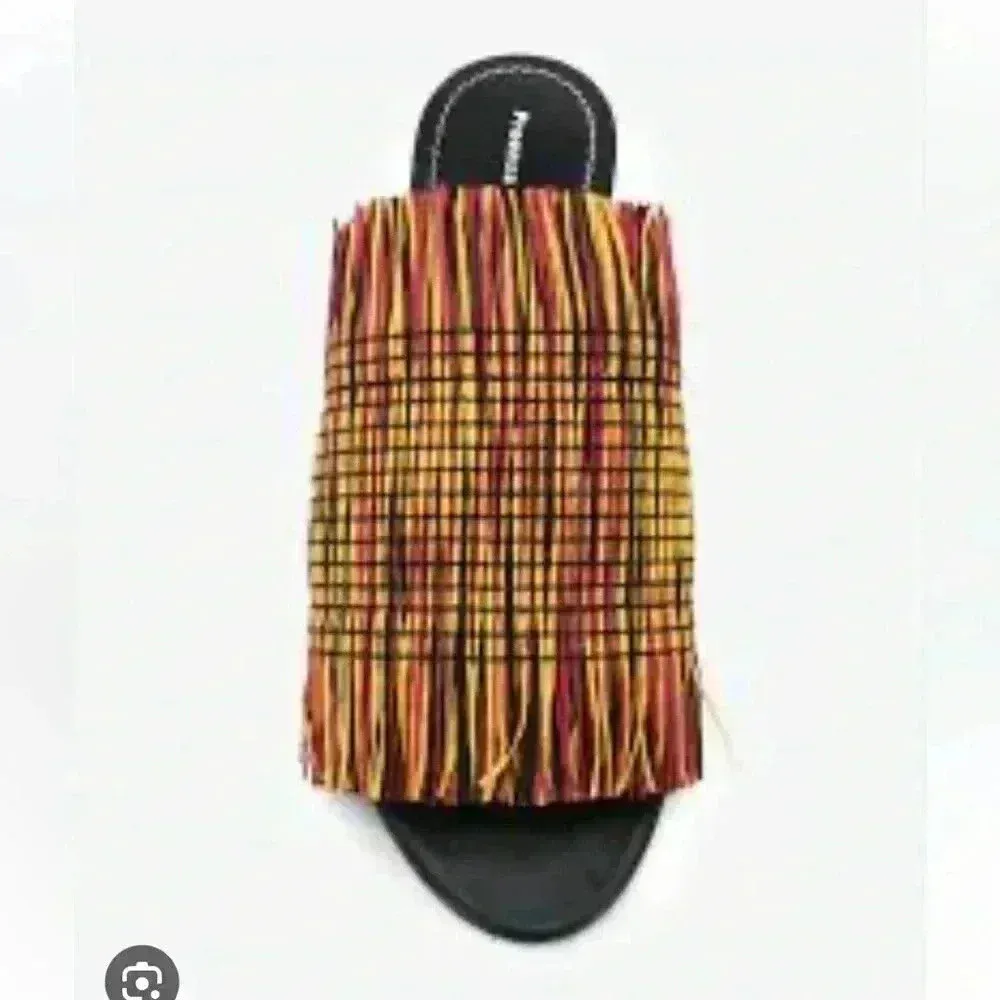 NIB Proenza Schouler Fringe Slides Shoes Sandals Black EU 38 US 7 1/2 - Image 2