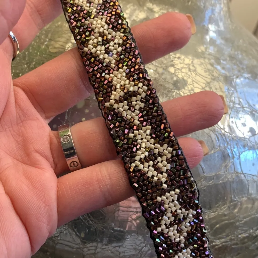 🇺🇸HANDMADE BEADED 7" hook Silk Brown - Image 6