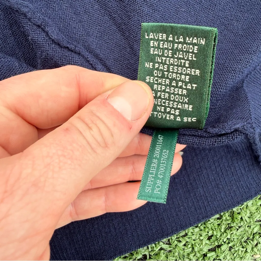 Lauren Ralph Lauren Navy Blue Open Front Waterfall Cardigan, Size 1X - Image 7