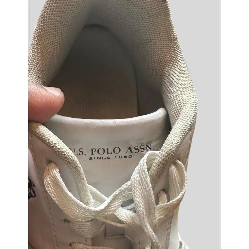 U.S. Polo Assn Womens Casual Walking Fashion Sneakers Shoes White Size 7 - Image 10