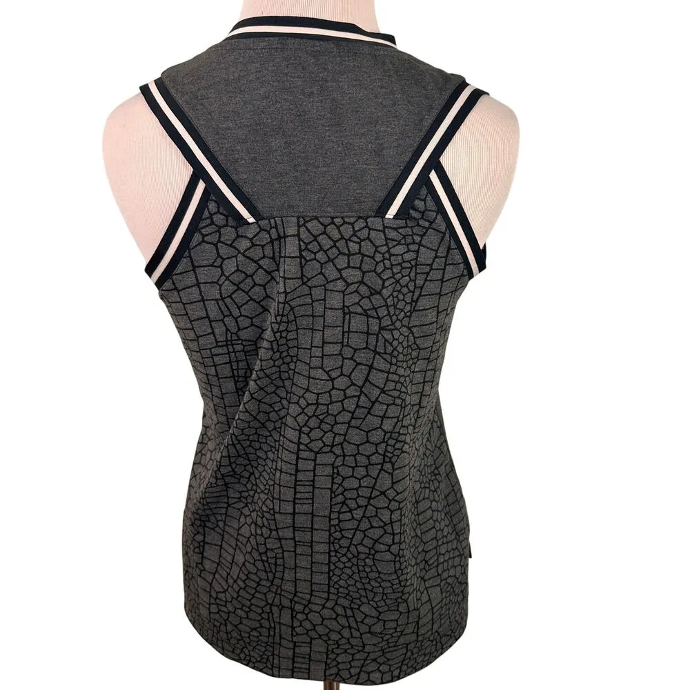 Nike V-Neck Grey Dri-Fit Contrast Golf Polo Tank Size Small - Image 5