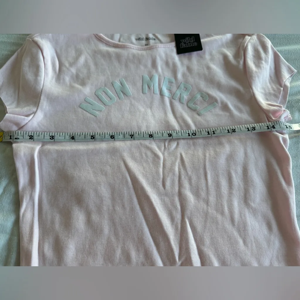 Target Wild Fable NWT Light Pink Graphic Tee Non Merci Size XS Womens - Image 4