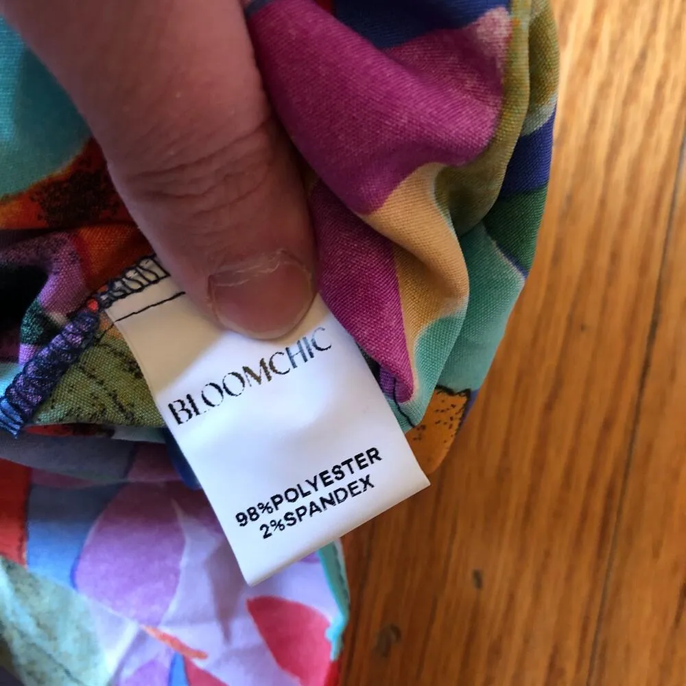 Bloomchic NWT Womens Colored Plants Print Ruffle Trim Jumpsuit/Romper Size 22-24 - Image 10