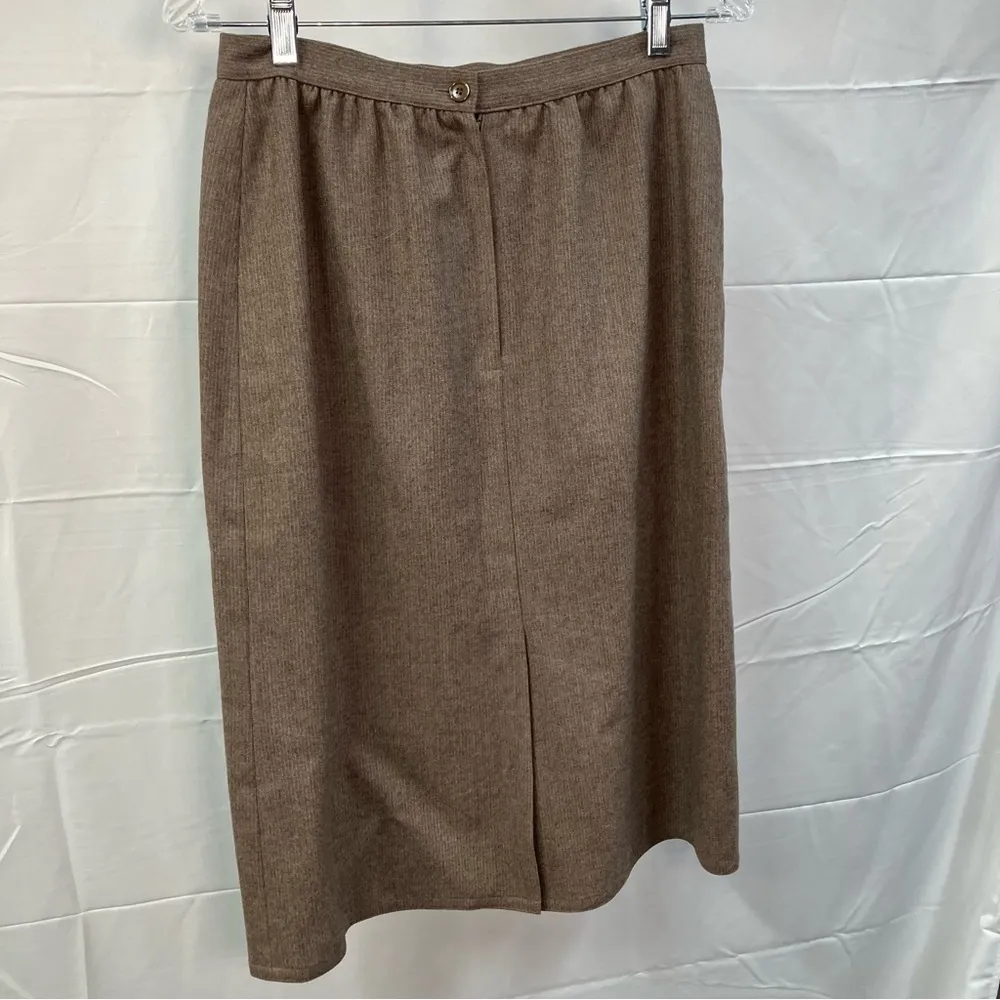 Vintage Harve Bernard Wool Midi Skirt Womens 10 Career Secretary Grannycore 80’s - Image 6