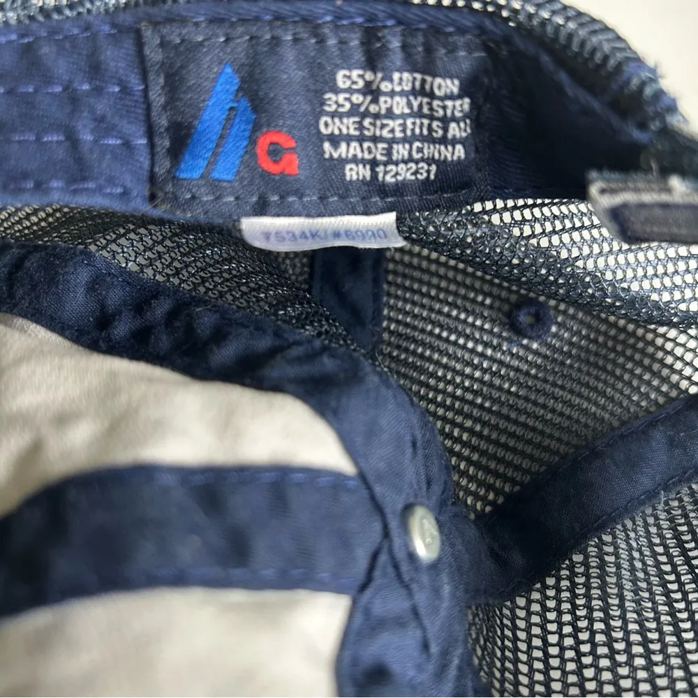 Distressed Blue Baseball Hat with Embroidered Pineapple - Image 5