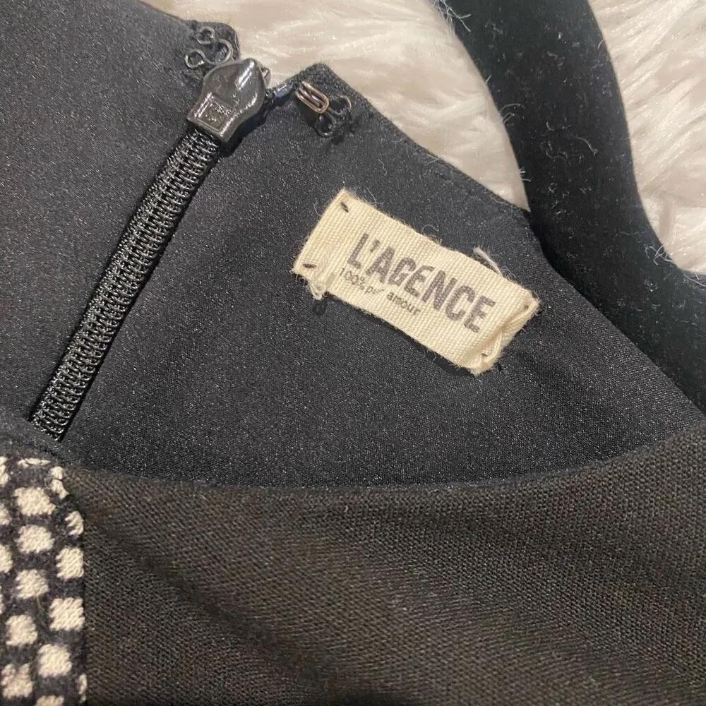 L’agence Cap Sleeve Sheath Mini Dress in Black Size 2 - Image 6