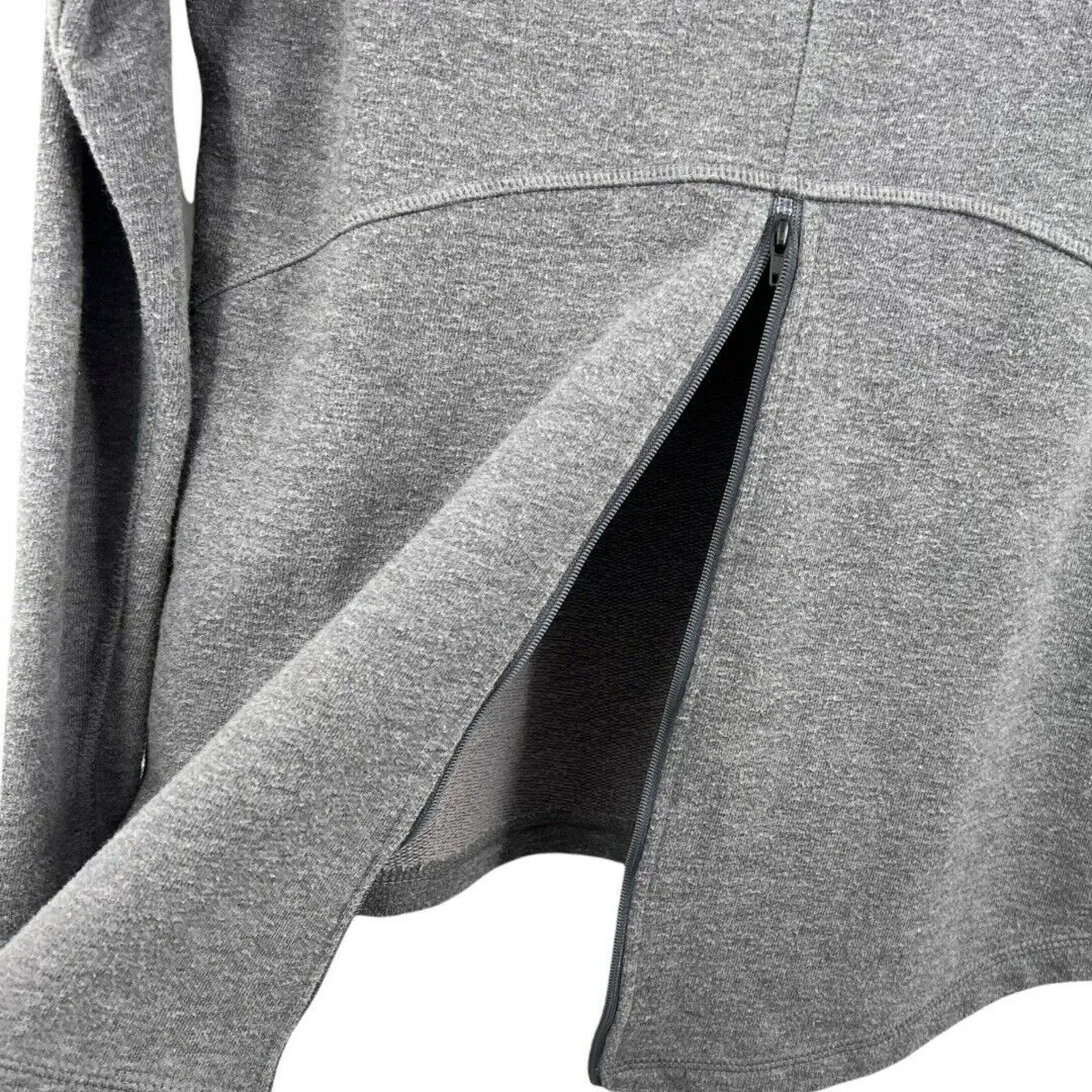 North Face Grey Hooded Sweatshirt Zip Back Size‎ Small - Image 3