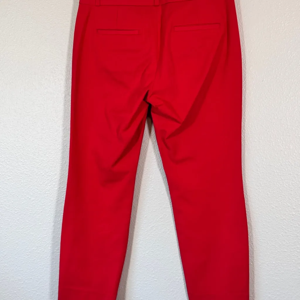 Banana Republic Red Sloan Crop Trouser Dress Pants Womens 6 Low Rise Preppy - Image 7