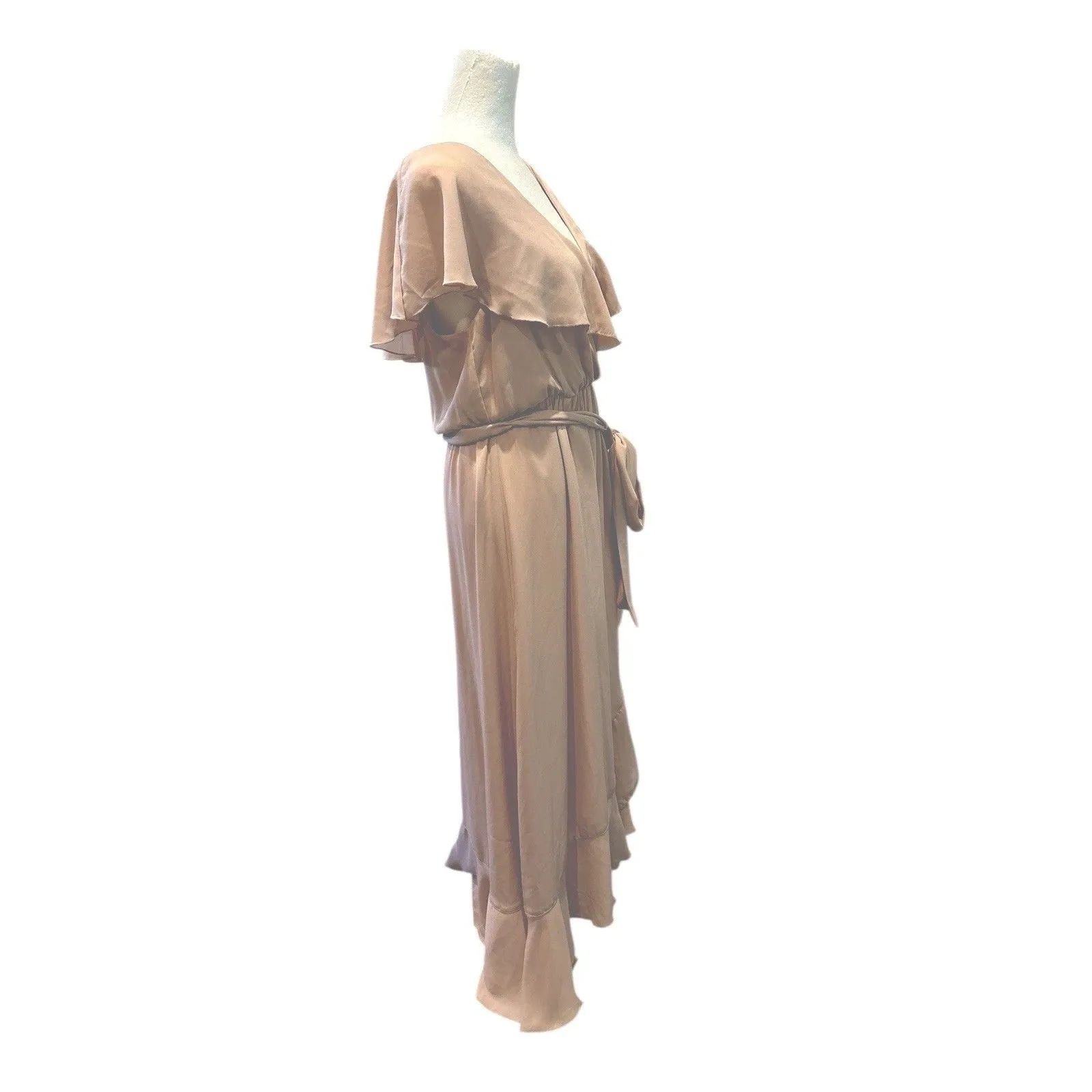 MUMU Mauve Midi Dress Size M Pink Size M - Image 5