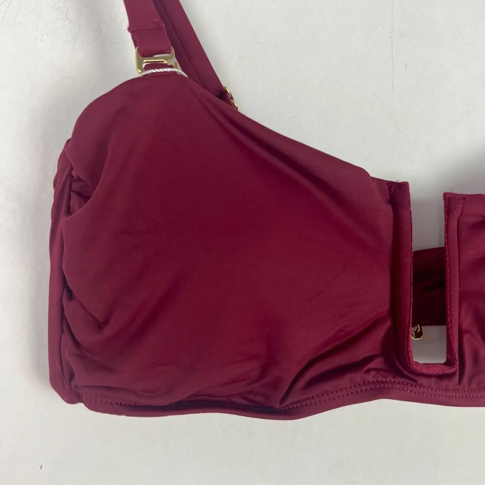 NWT Andie Swim The Cartagena Top Bikini Top Bordeaux Size Medium M NEW - Image 3