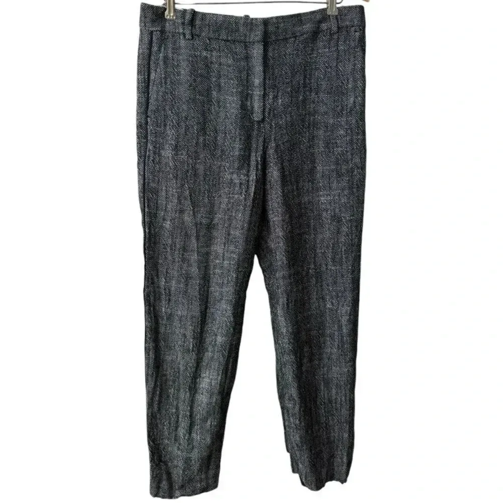 J.Crew tapered cropped black-and-white‎ pants size 6 - Image 5