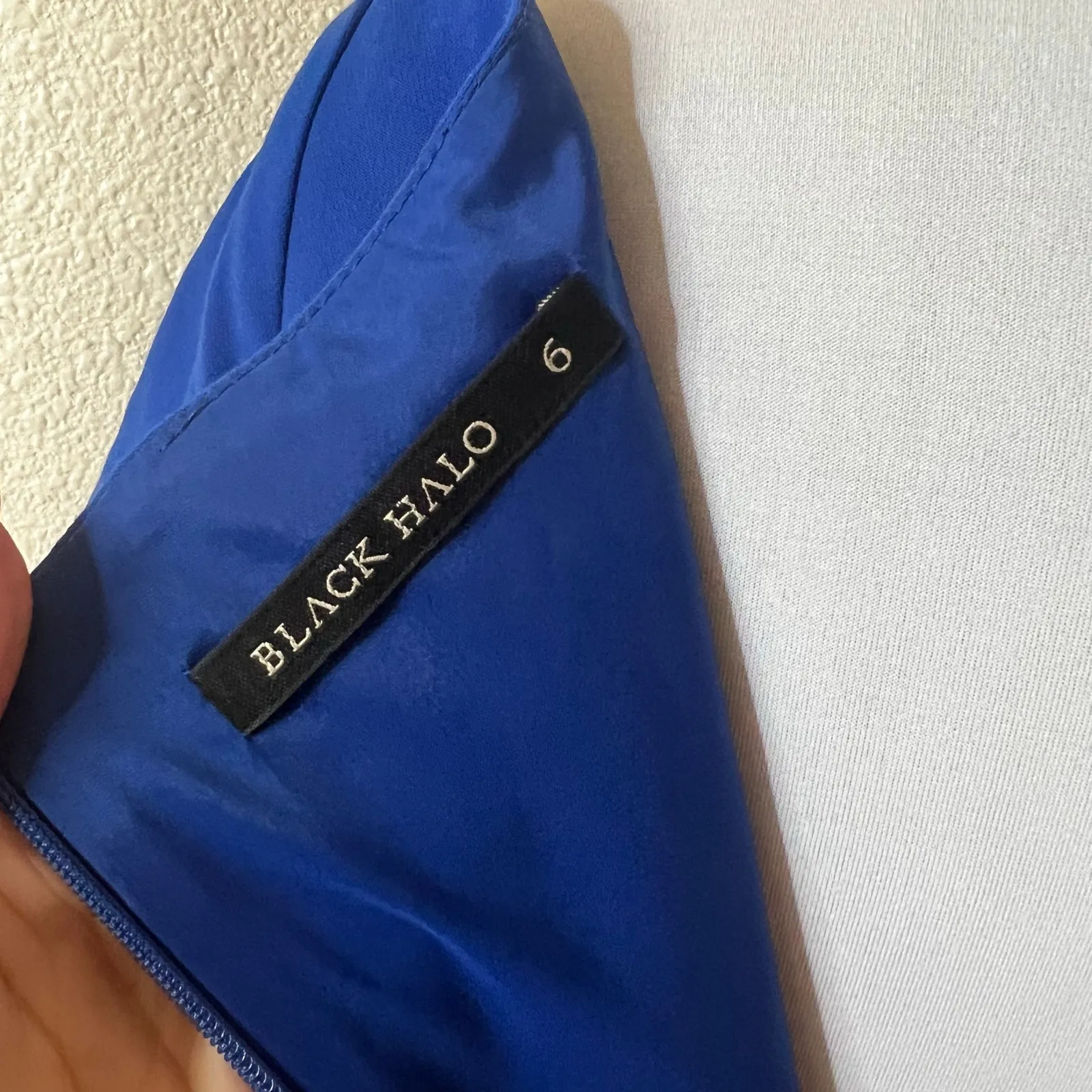 Black Halo Nelia Fit and Flare Boat neck Midi Dress in Shoreline Blue 6 - Image 6