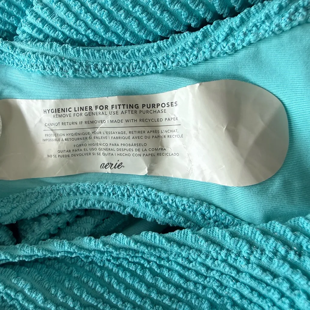 NWT Aerie Crinkle Birthday Scoop Cheekiest One Piece Swimsuit Size Large - Image 6