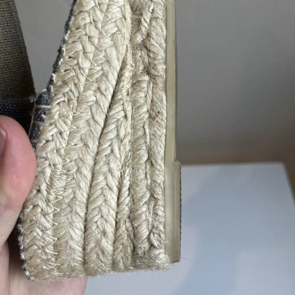 Toni Pons Espadrille Shoes Wedge Blue Cream Spain Cottagecore 41 US 10 Boho Heel Size 9.5 - Image 6