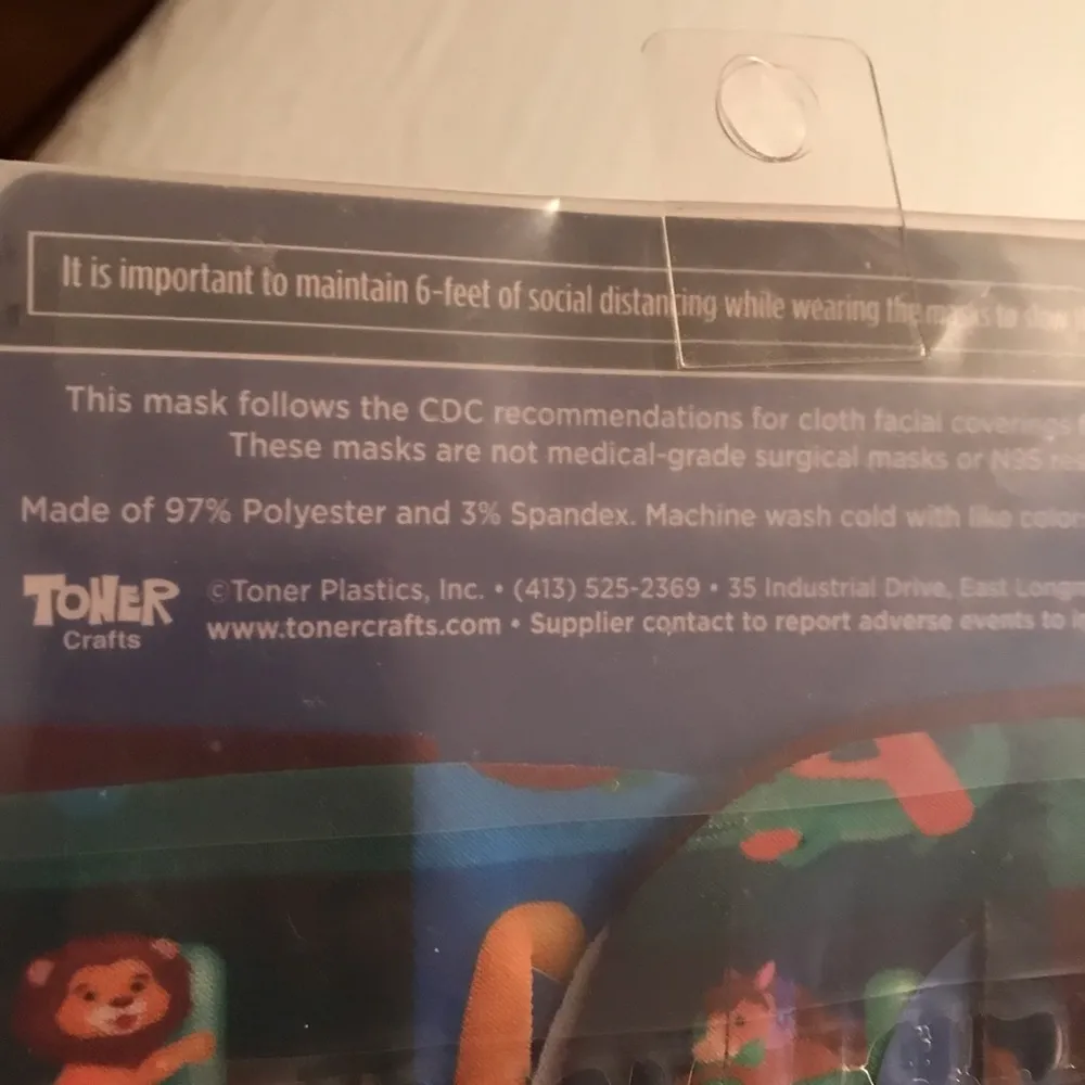 5/$25 Face Masks 2 pack new in package 1 pattern & 1 solid color made in the USA - Image 4