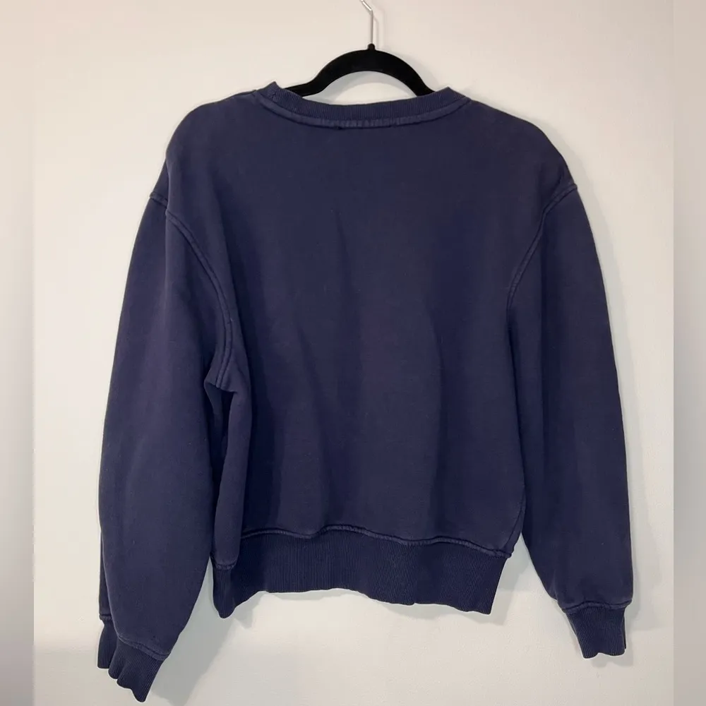 ZARA Chicago 1964 Pullover Crewneck Sweatshirt Navy Women’s Sz Small EUC - Image 5