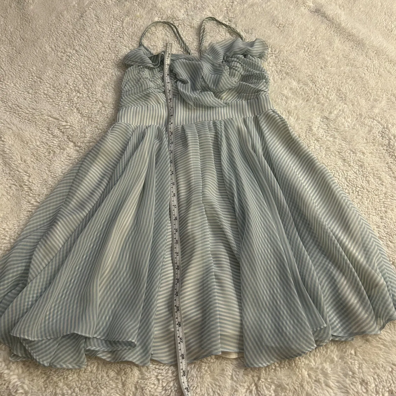 VTG Guess Womens Scrappy Blue/White Dress Sz 8 Fairy Clean Girl Whimsical - Image 3