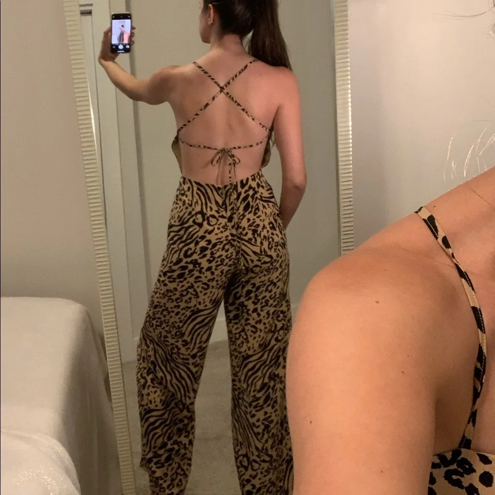 Animal print jumpsuit Black - Image 2