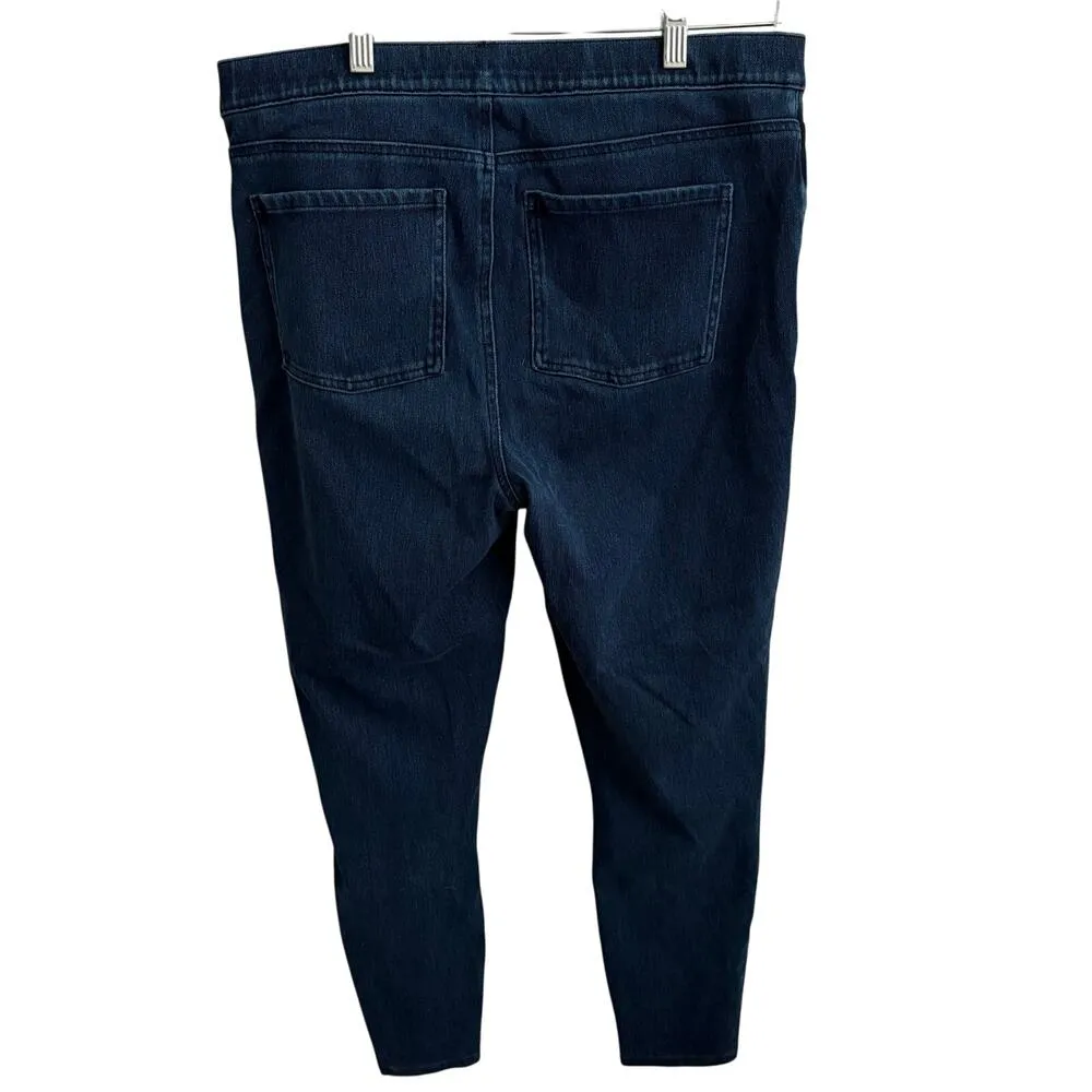 Spanx Jean-Ish Ankle Leggings 1X Women’s Blue Twilight Rinse - Image 3