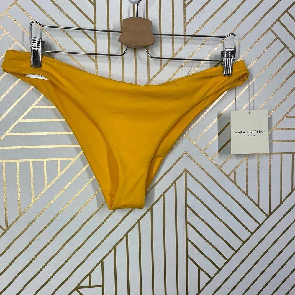 Mara Hoffman Kay Bikini Bottom in Sprint Yellow‎ - Image 3