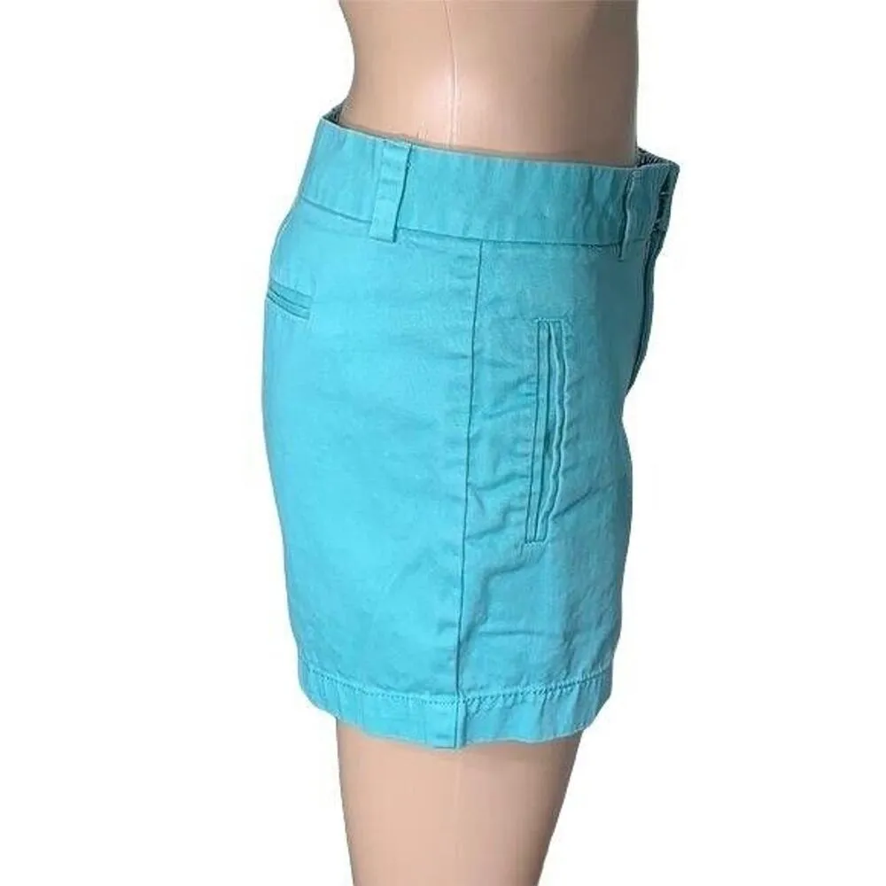 JCPenney Womens Khaki Chino Shorts Summer Mint Green Coastal Casual Size 6 - Image 4
