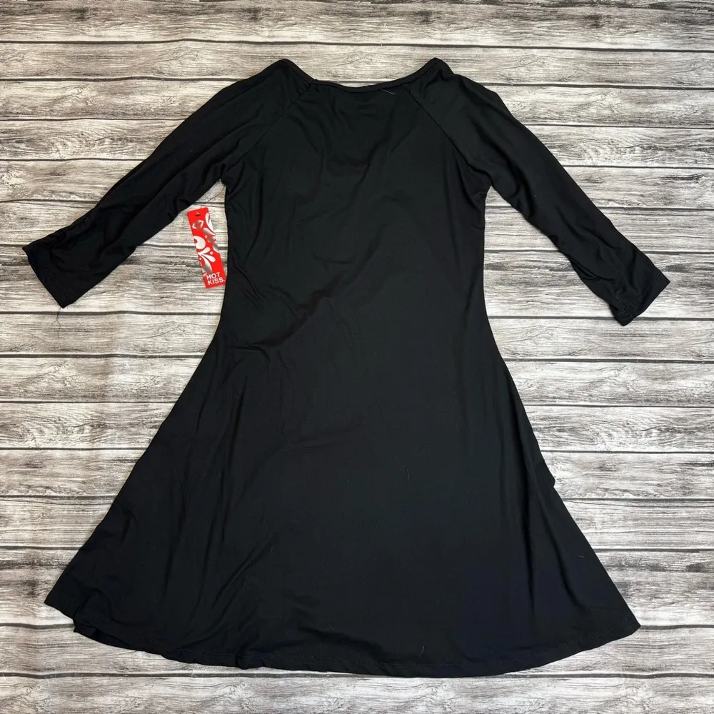 Hot Kiss Women's Black Exposed Shoulder Dress L LG Large LBD Little Black Dress - Image 15