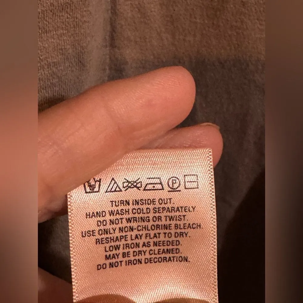 Anthropologie Vanessa Virginia Feather-Cloaked Top Olive Shirt size M/L - Image 3