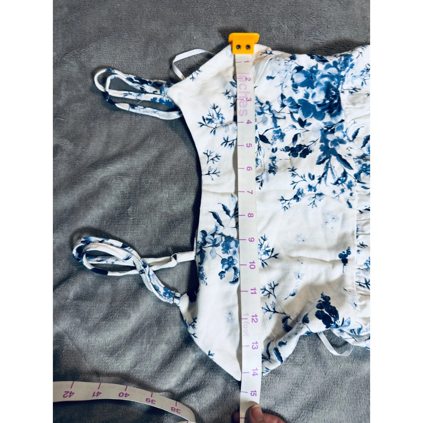 NWOT Lulus Small Mykonos Mood Ivory Floral Print Tie-Strap Tiered Midi Dress - Image 5