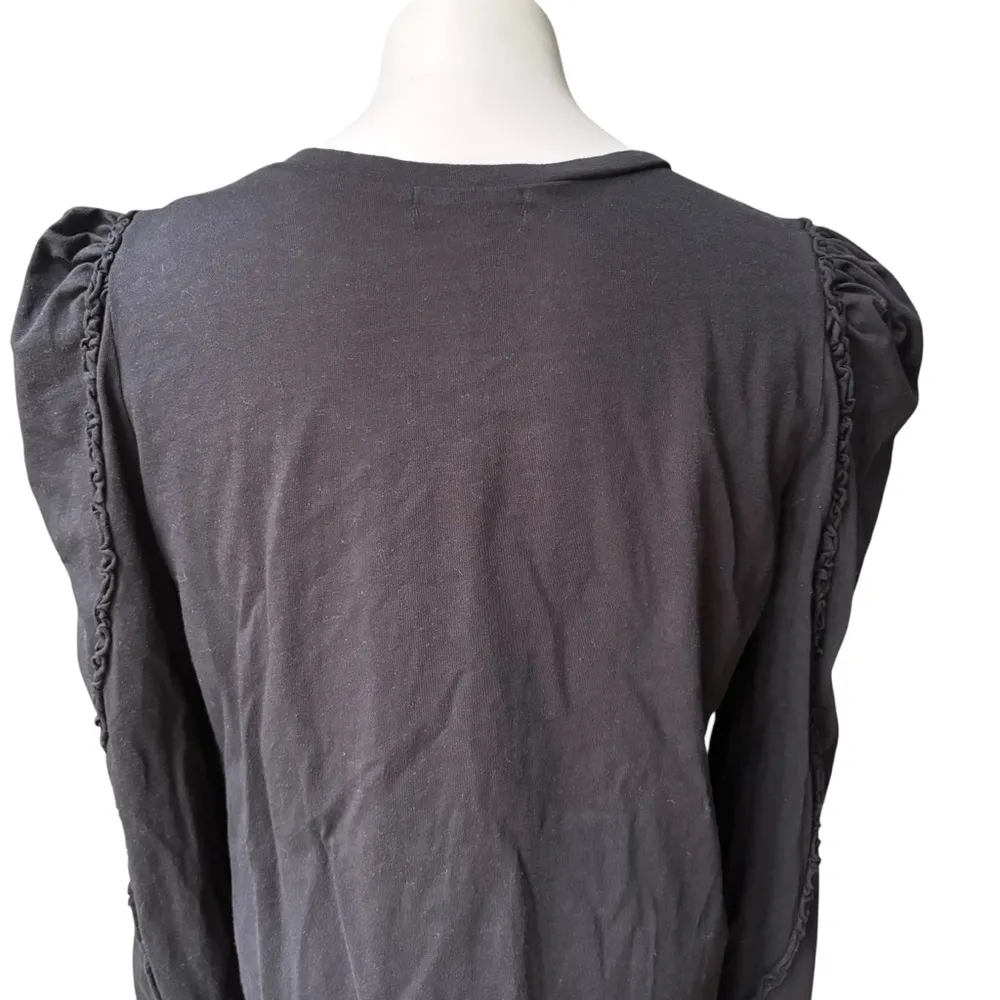 Generation Love Jamie Ruffled Puff Long Sleeve Top in Black, Sz L - Image 10