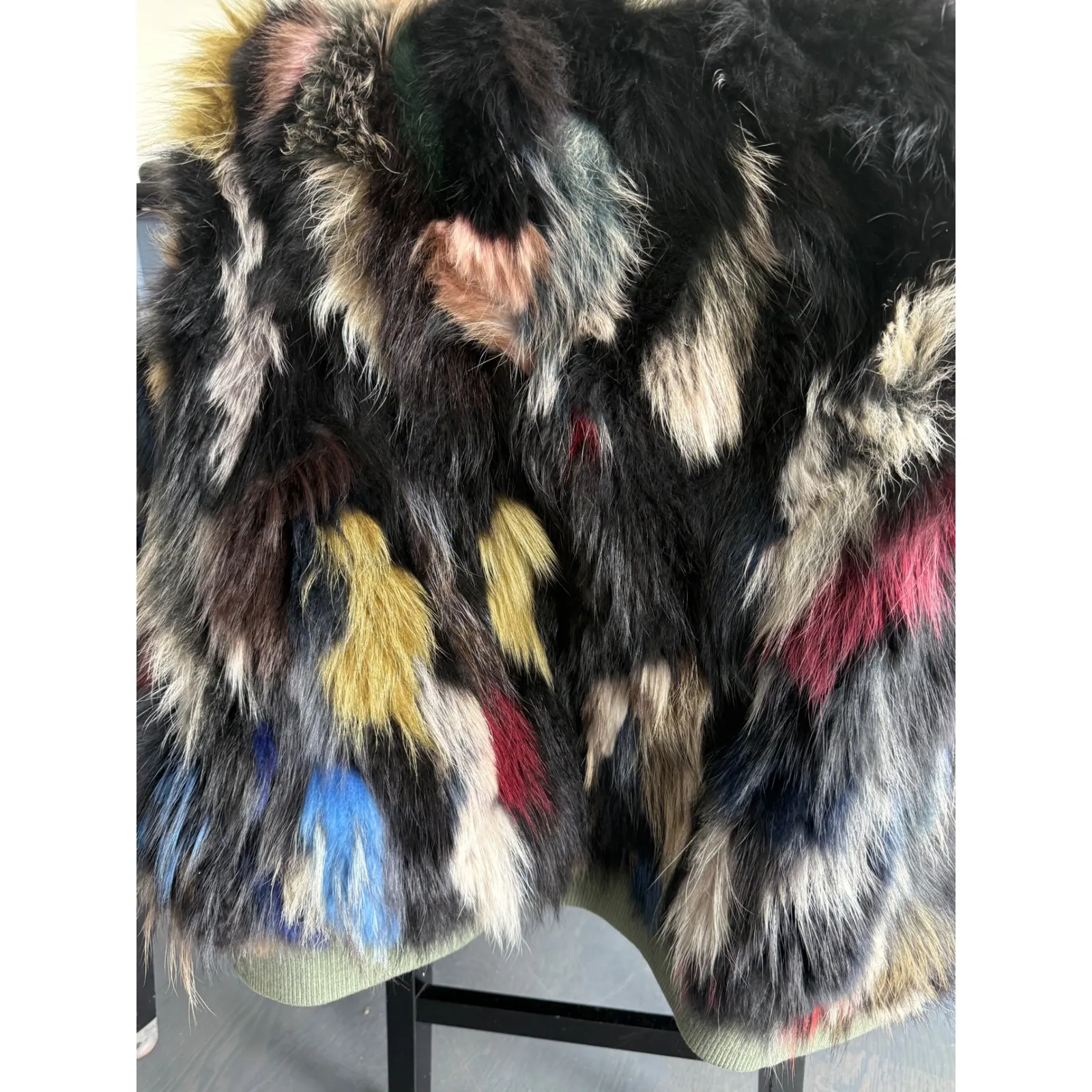 SAM. Multi Luxe‎ Sloan Fur lined down bomber jacket Green - Image 10