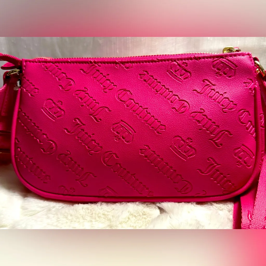 NEW Juicy Couture Hot Pink Double Crossbody Bag - Image 2