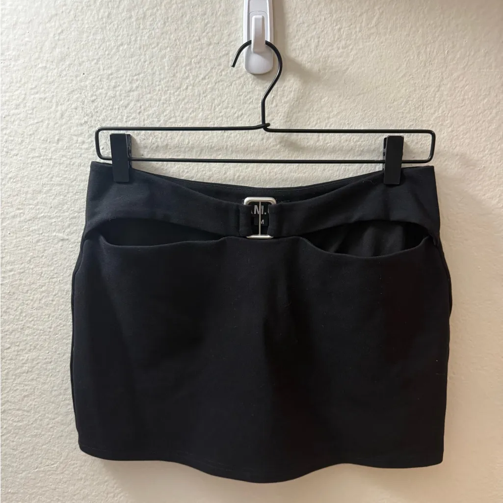 I AM GIA Carmine Mini Skirt Black Size M Y2K Bratzcore Concert Rave Stretchy - Image 3