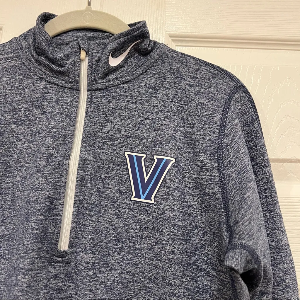 NIKE Villanova Dri-Fit Heathered Element 1/2 Zip Womens Size Medium - Image 4