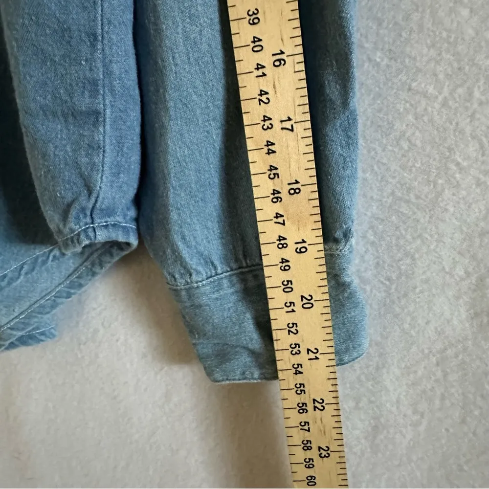 Vintage Bill Blass Women’s Denim Shirts Dancing Penguin Size MP - Image 7