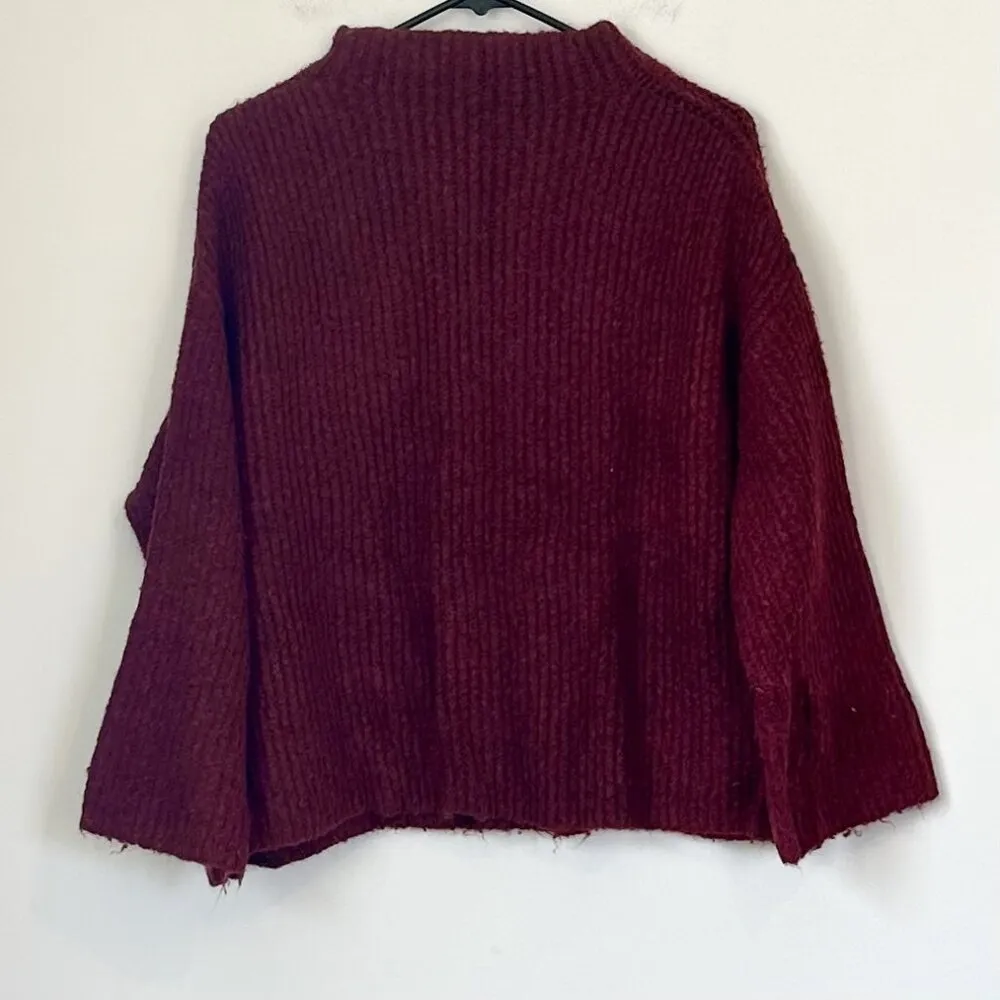 John + Jenn Burgundy Knit Sweater - Size: Small - Image 8