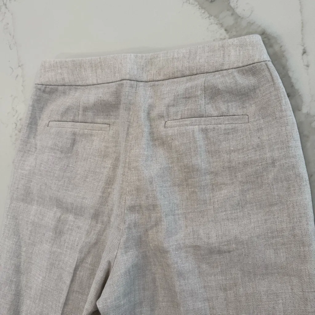 J. Crew Kate Straight Leg Linen Blend HR Dress Pants Women’s 0 Oatmeal Career - Image 7