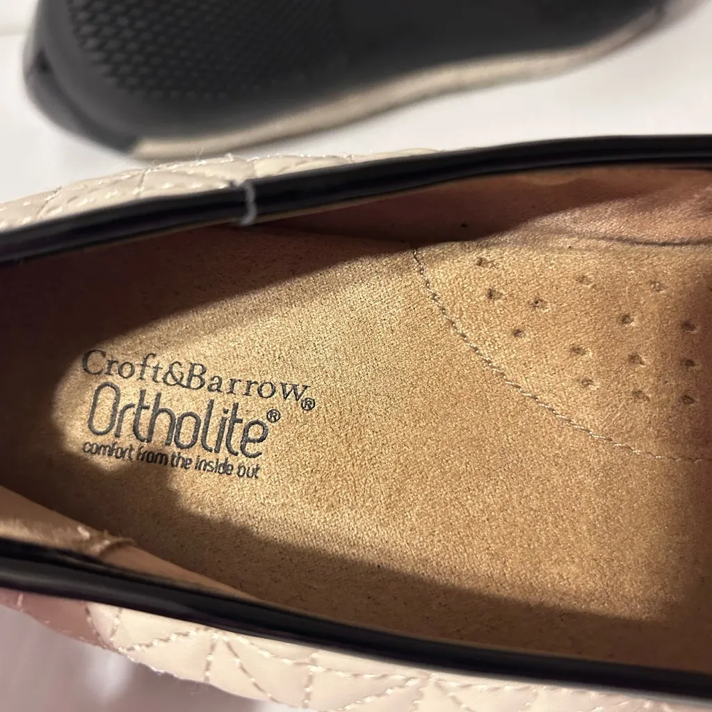 Croft & Barrow Black/Cream Flats shoe size 9.5 M - Image 8
