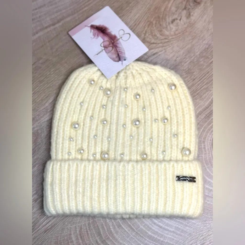 Jessica Simpson - Pearl Knit Beanie in Ivory | NWT - Gift Idea - Image 3