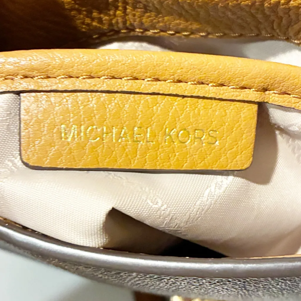 Michael Kors Half Dome Crossbody Purse Brown Acorn Chain Crossbody - Image 3