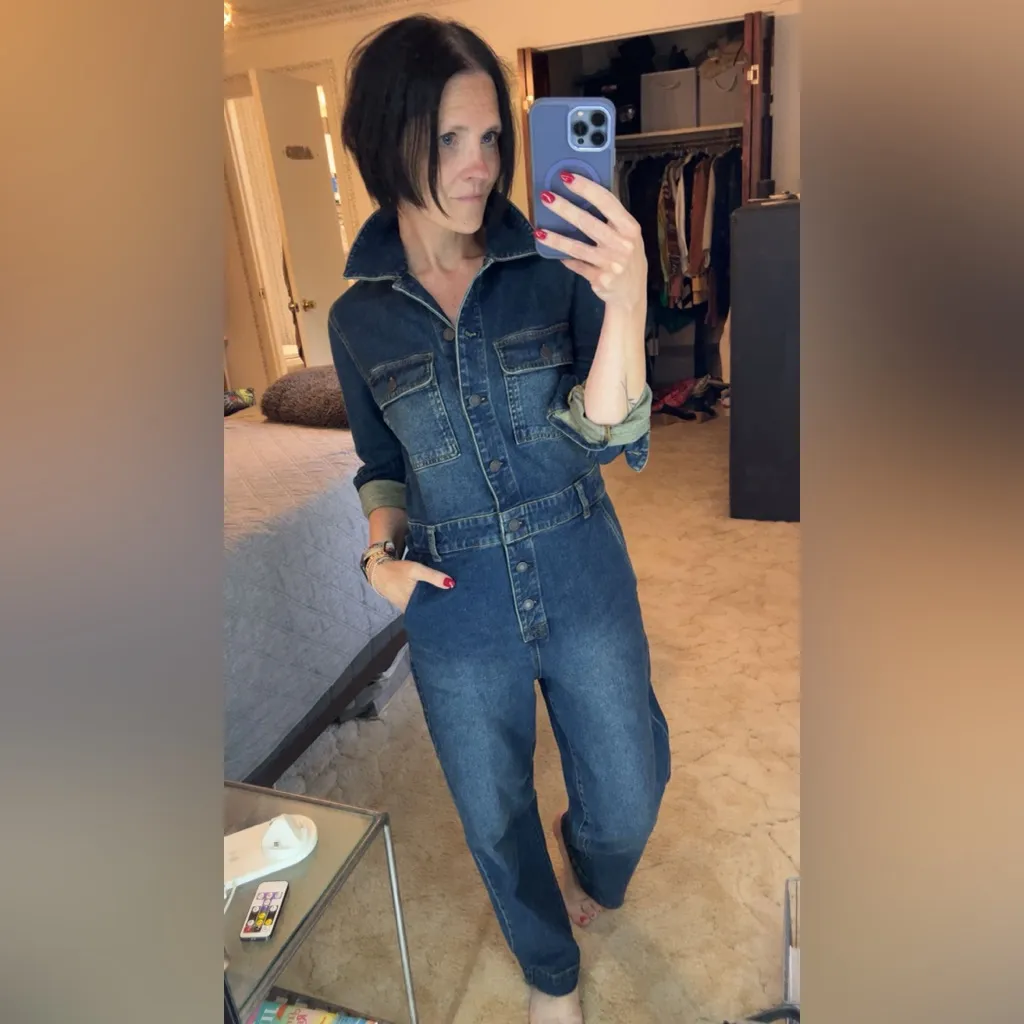 Faherty  Blue Denim Overalls for Women - Image 2