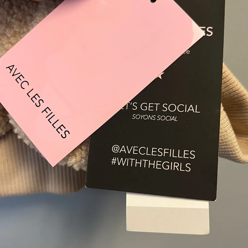 Avec Les Filles Coat Faux Fur Bomber Jacket in Bone (Cream) Sz L NWT Cozy Teddy - Image 11