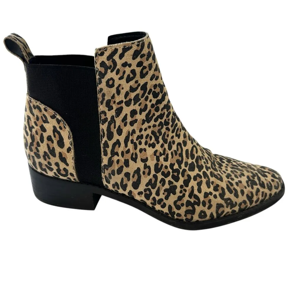 Dolce Vita women’s leather leopard print Tristan ankle booties 7.5 Brown - Image 2